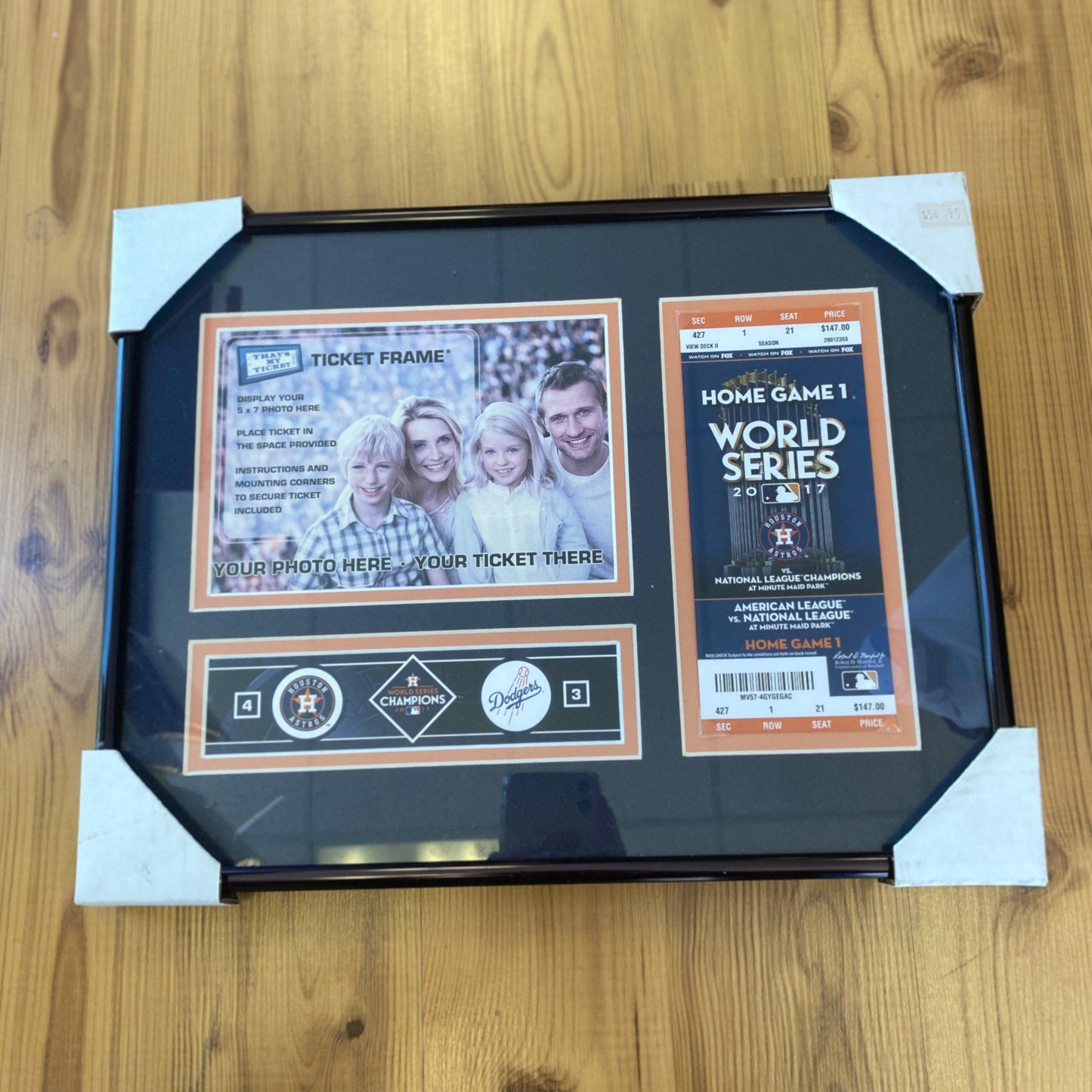 Astros World Series Ticket Frame