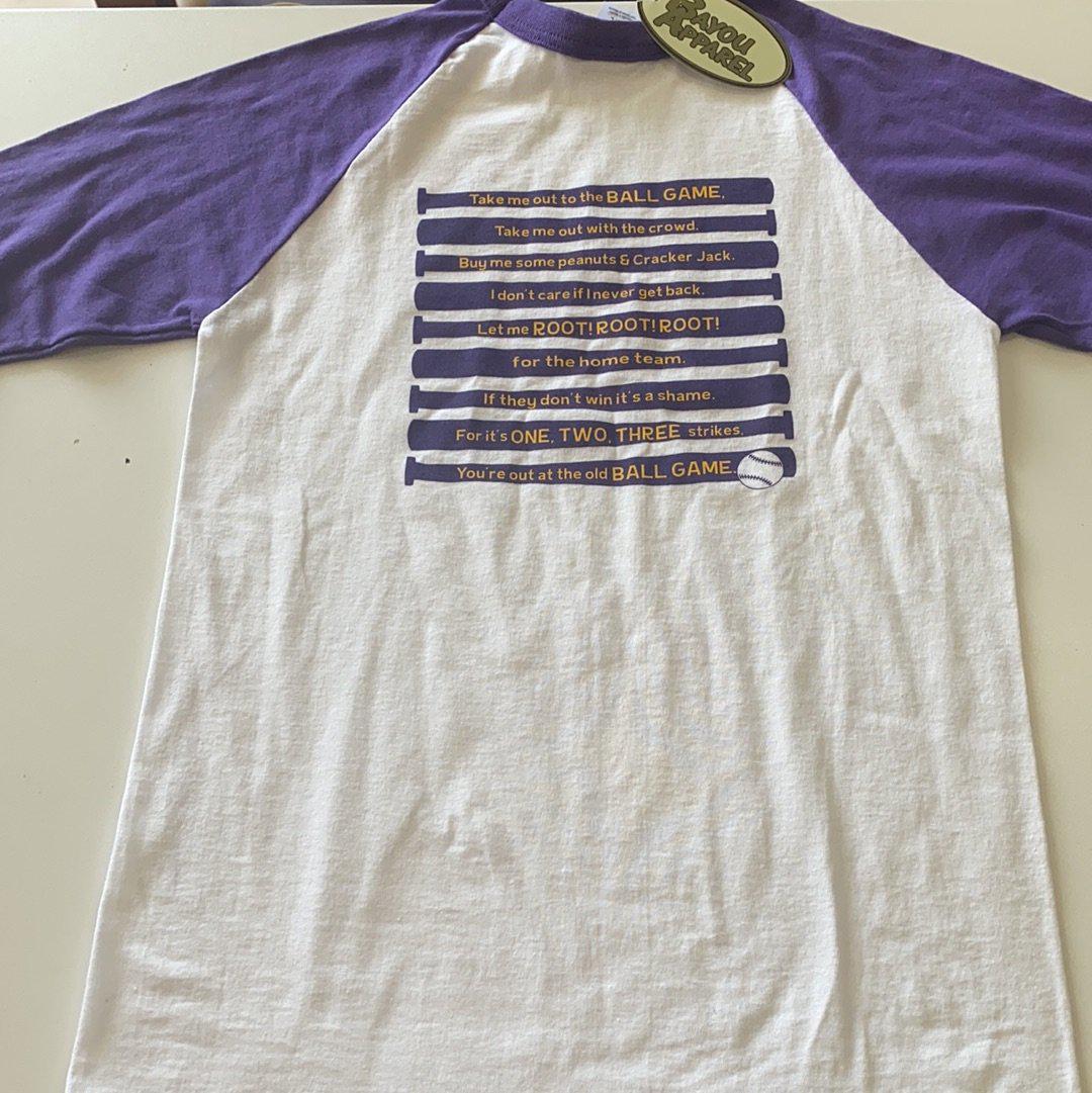 LSU 3/4 Sleeve Girls Shirt - White