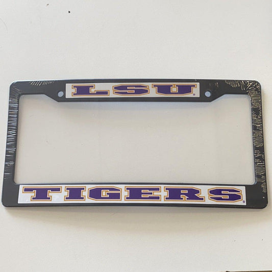 LSU License Plate Cover - Black