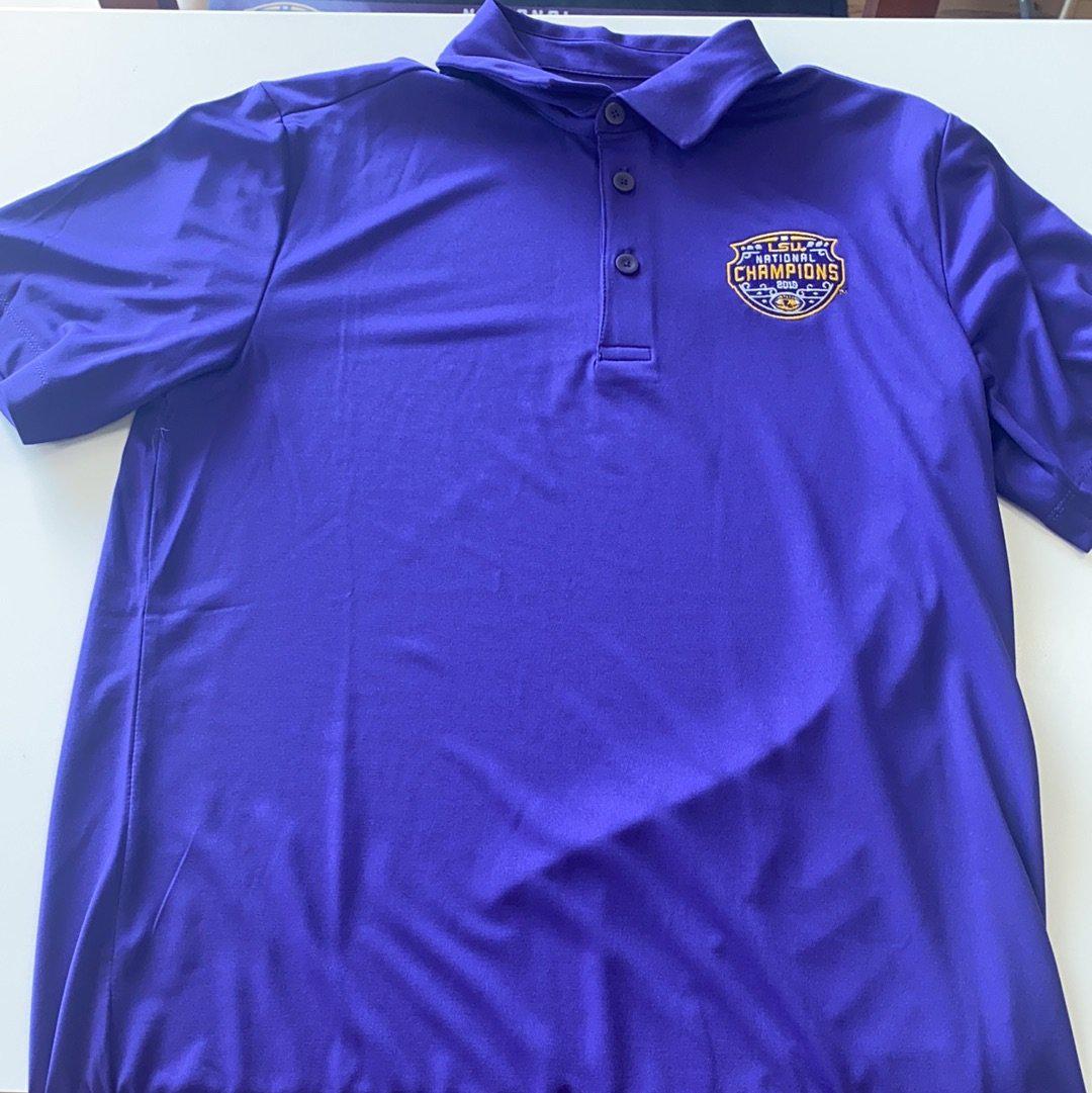 LSU National Champions Shirt - Gray exclusive at Tiger Nation