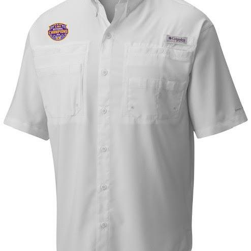 LSU National Champions Columbia Tamiami Fishing Shirt