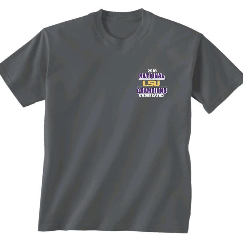 LSU Official National Championship Perfect Season Shirt - Grey