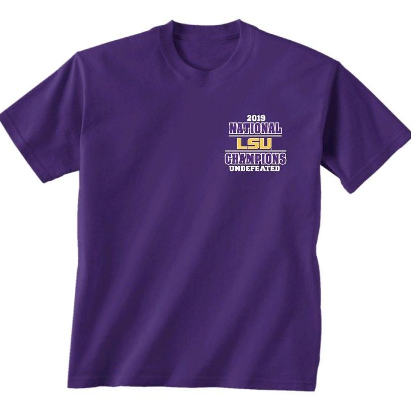 LSU Official National Championship Undefeated Schedule Shirts - Purple