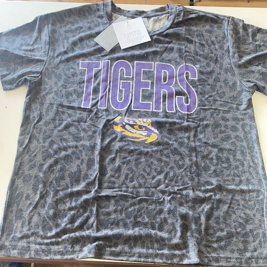 LSU Tigers Women’s Shirt - Black/Cheeta Print