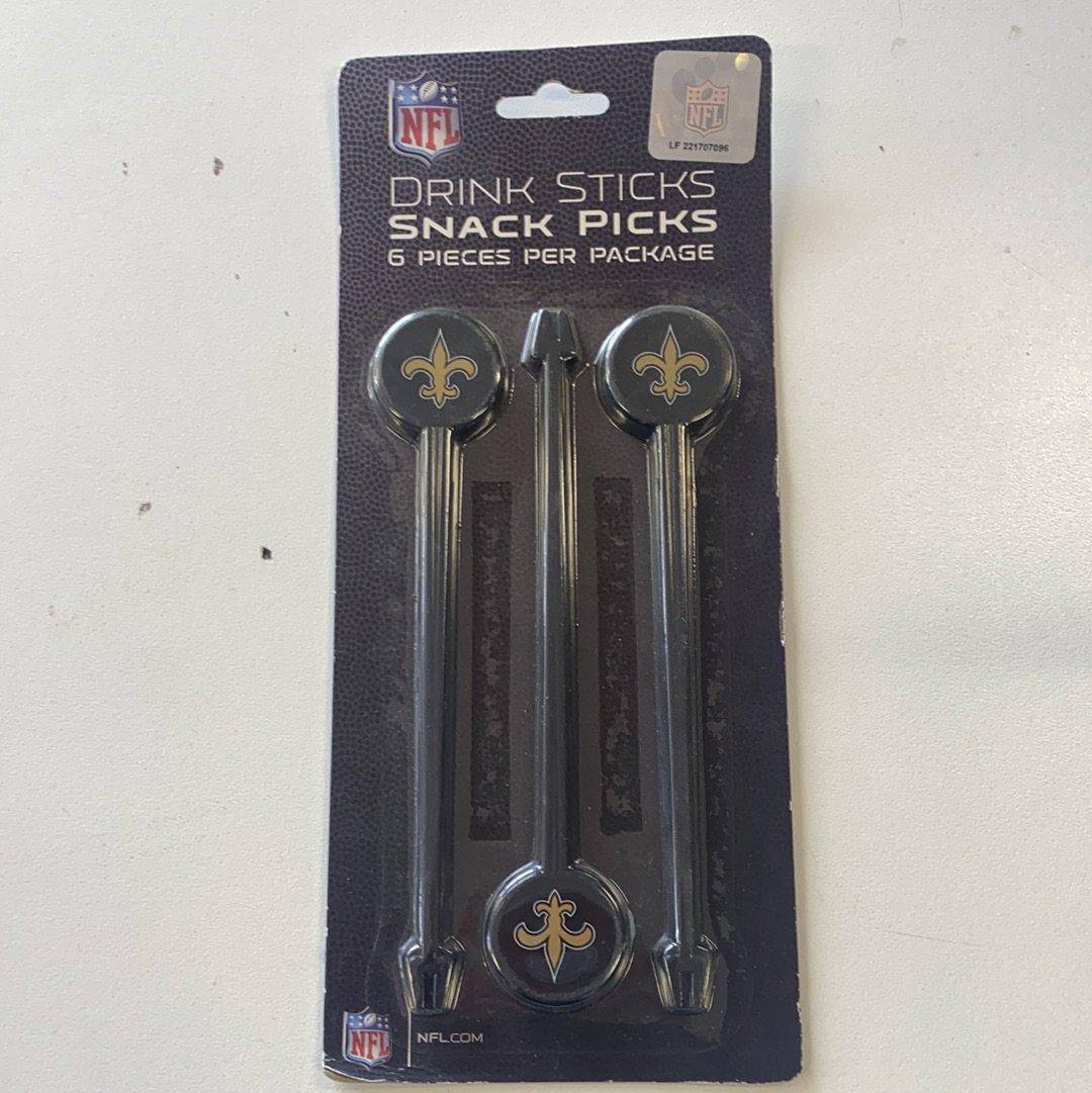Saints/LSU Drink Sticks - Snack Picks