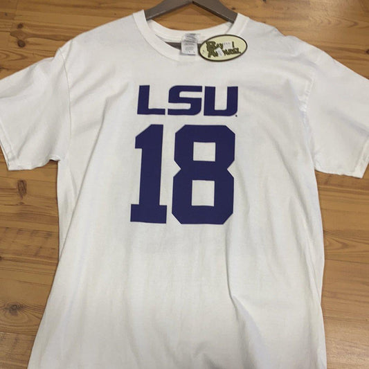 LSU #18 Shirt - White
