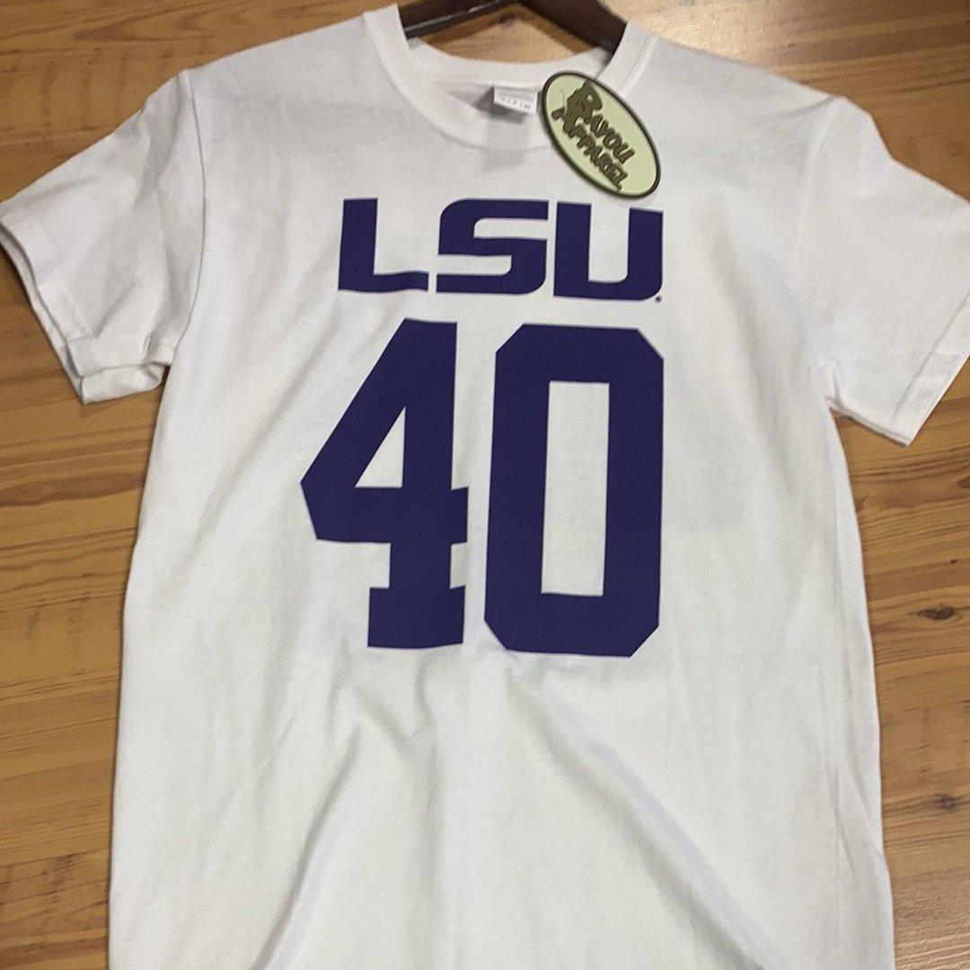 LSU #40 Shirt - White