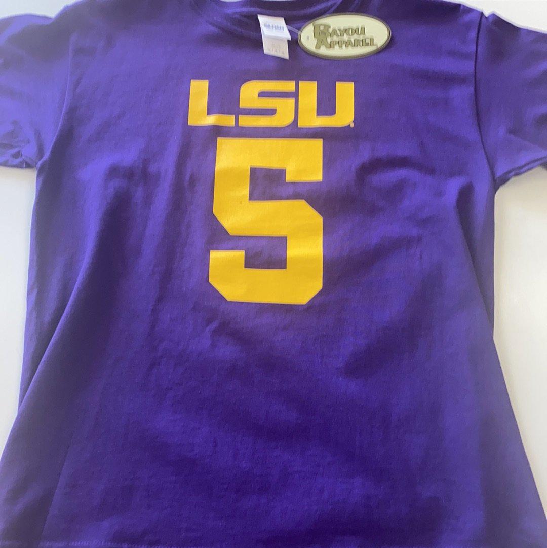 LSU #5 Shirt Youth - Purple