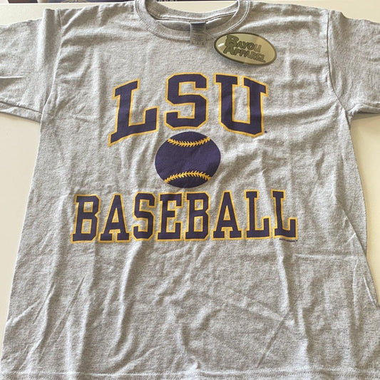 LSU Baseball Youth Shirt - Gray