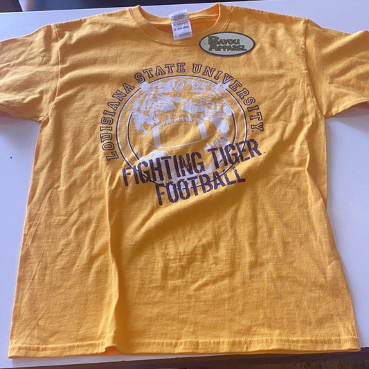 LSU Fighting Tiger Football Youth Shirt - Gold