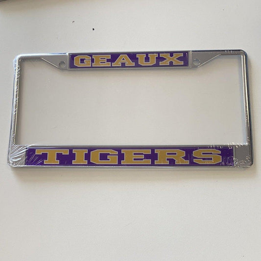 LSU Geaux Tigers License Plate Cover - Purple