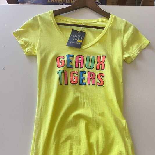 LSU Geaux Tigers Women’s Shirt - Neon Yellow