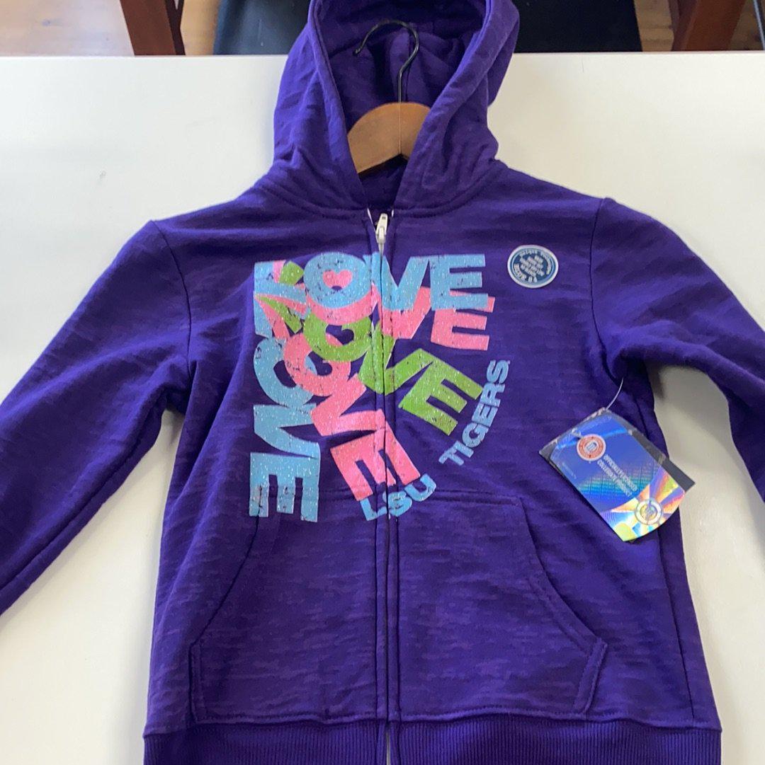 LSU Love x 3 Youth Hoodie - Purple