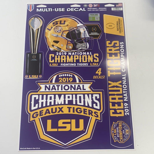 LSU National Champion 4 in 1 Decals
