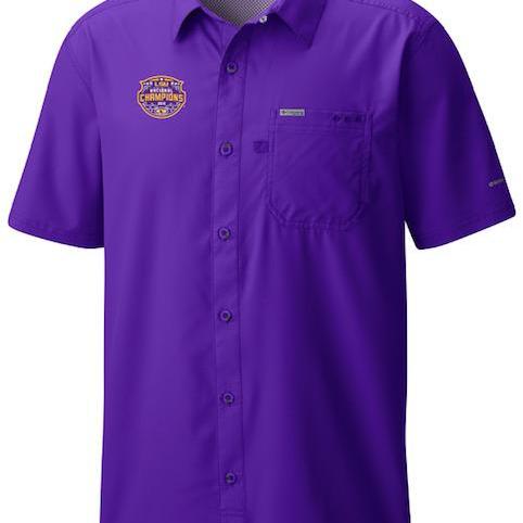 LSU National Champions Columbia Fishing Shirt