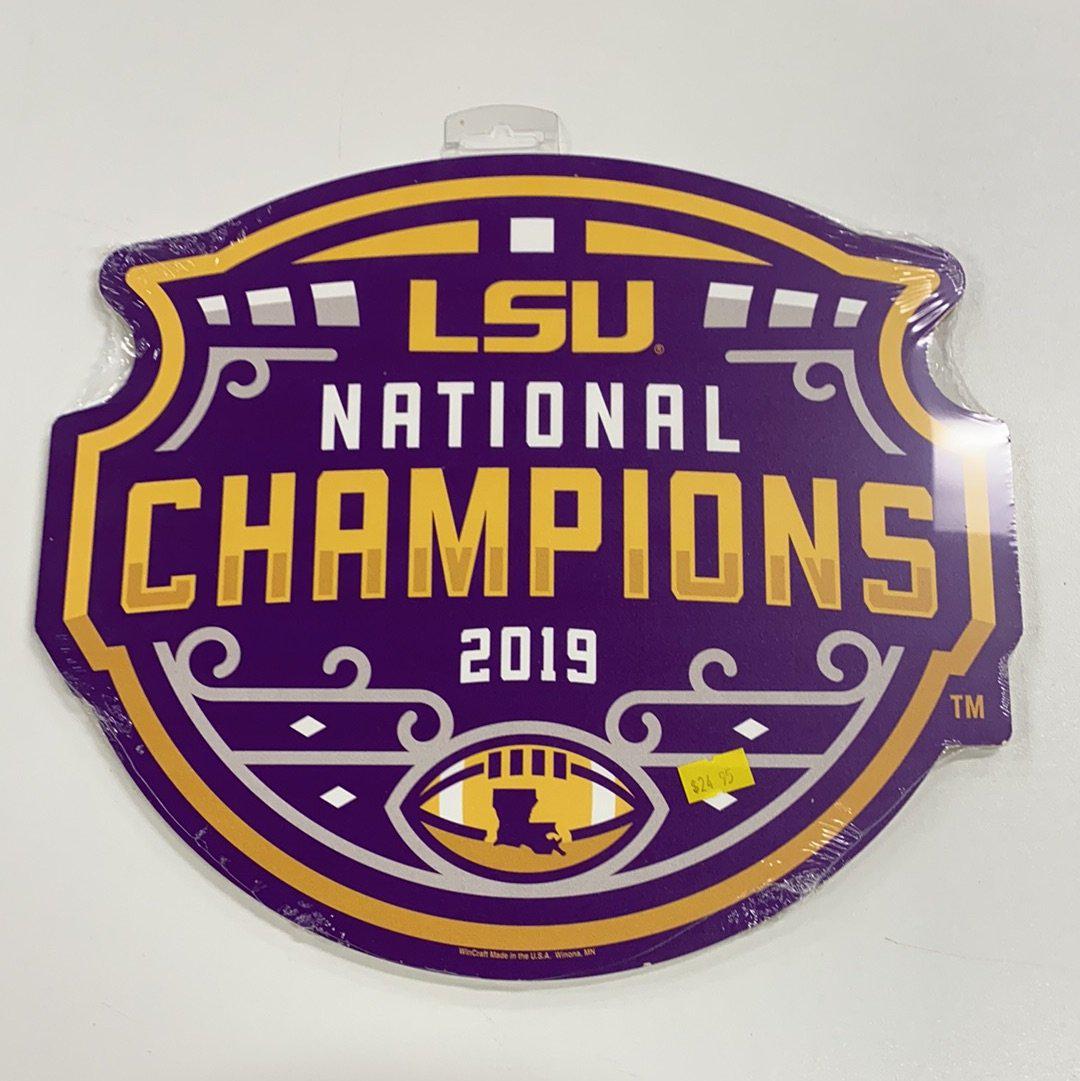 LSU National Champions Wooden Decal