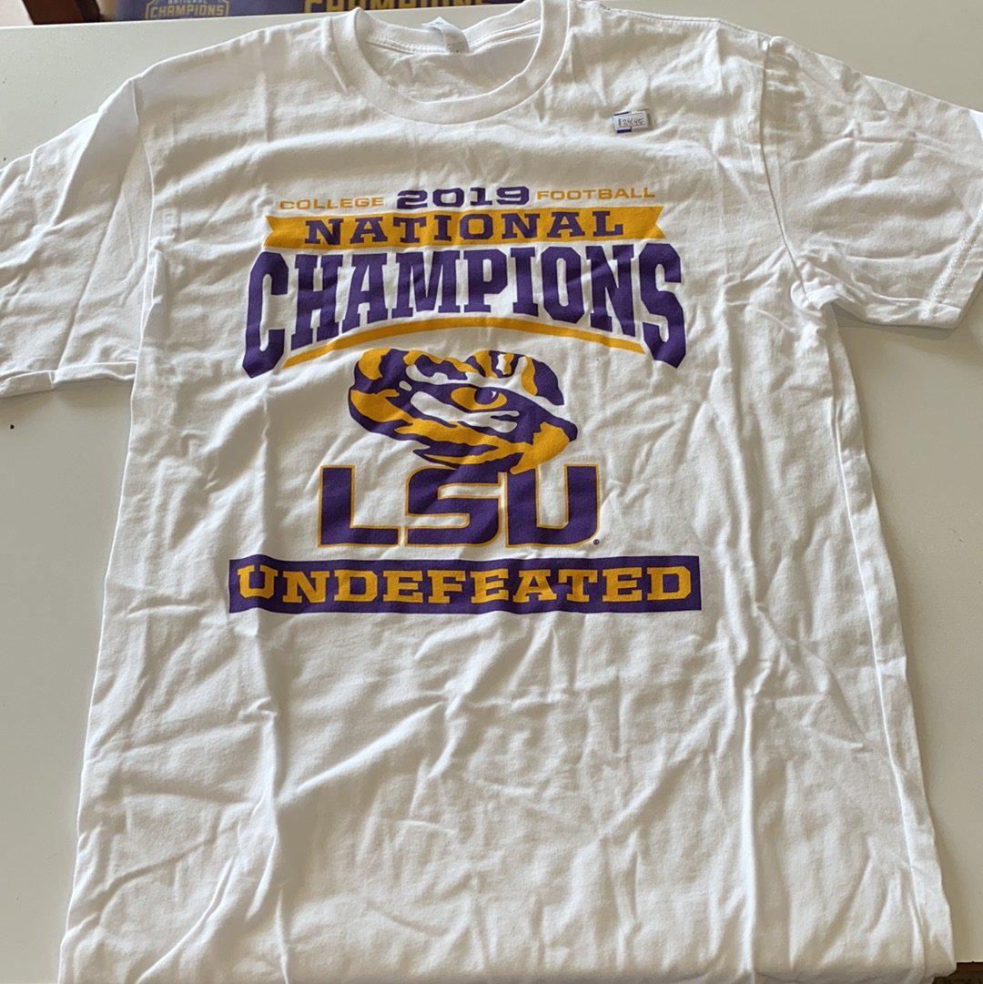 LSU National Champions Shirt - Gray exclusive at Tiger Nation