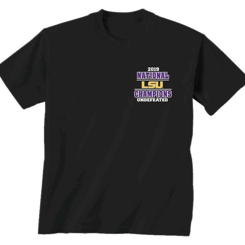 LSU Official National Championship Undefeated Schedule Shirt - Black