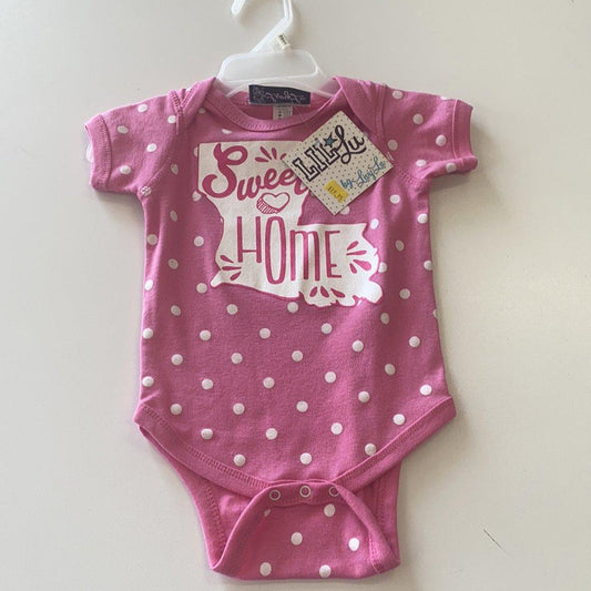 LSU Sweet Home Louisiana Toddler Onezie - Pink