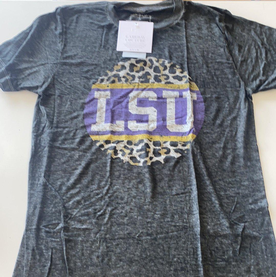 LSU Women’s Cheeta Print Shirt - Black