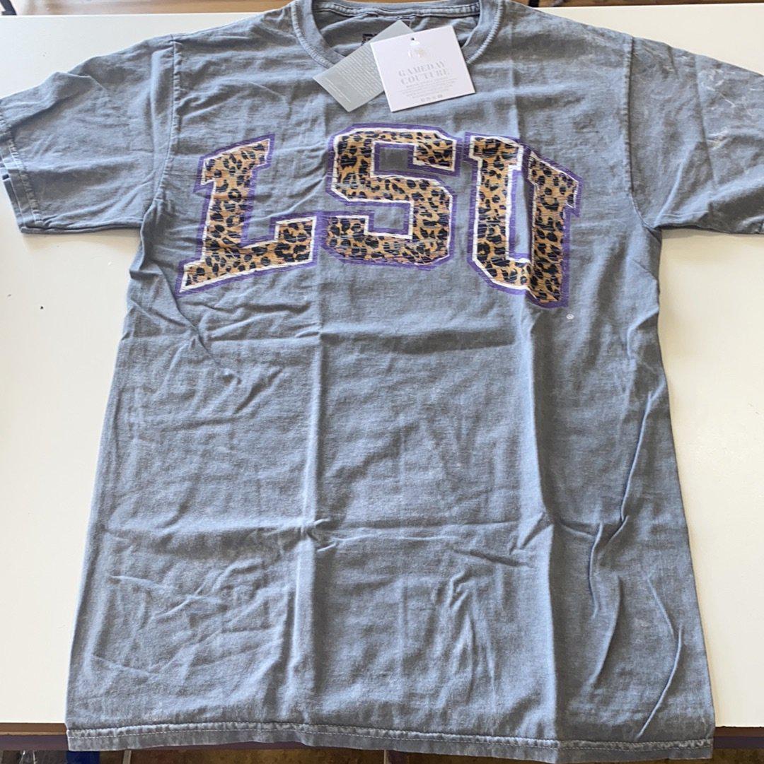 LSU Women’s Cheeta Print Shirt - Gray