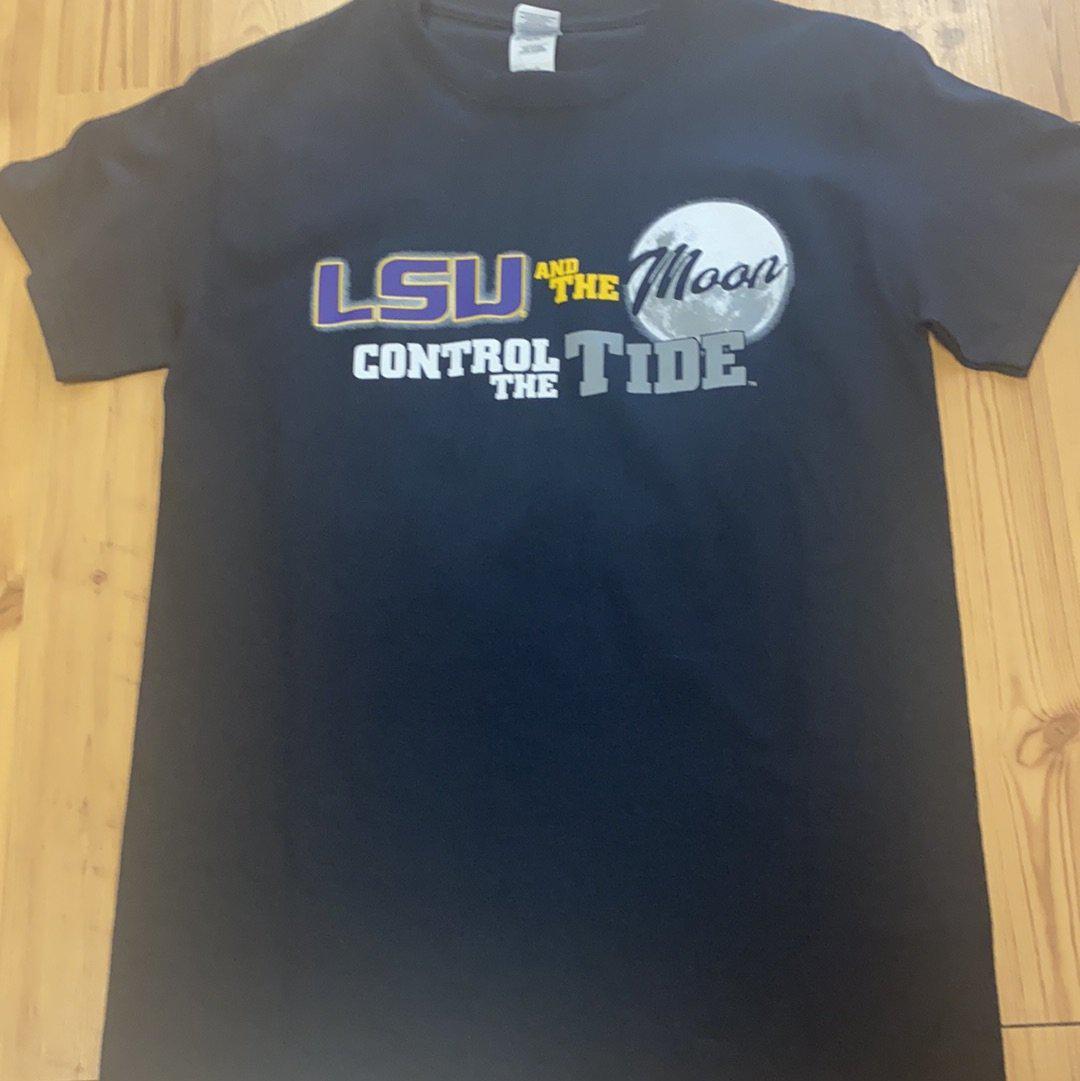 LSU and the Moon Control the Tide Shirt - Black
